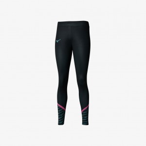 Mizuno ATHELETIC GRAPHIC LEGGINGS Svarte | NO_MZN80240