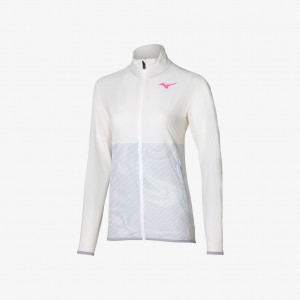Mizuno CHARGE PRINTED JACKET Hvite | NO_MZN79783