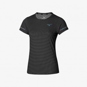 Mizuno DRYAEROFLOW UNDYED BLACK TEE Svarte | NO_MZN24498
